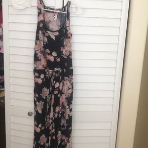 Black floral jumpsuit size small